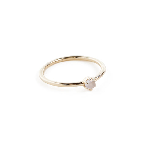 The Portal Ring with Chalcedony in Yellow Gold